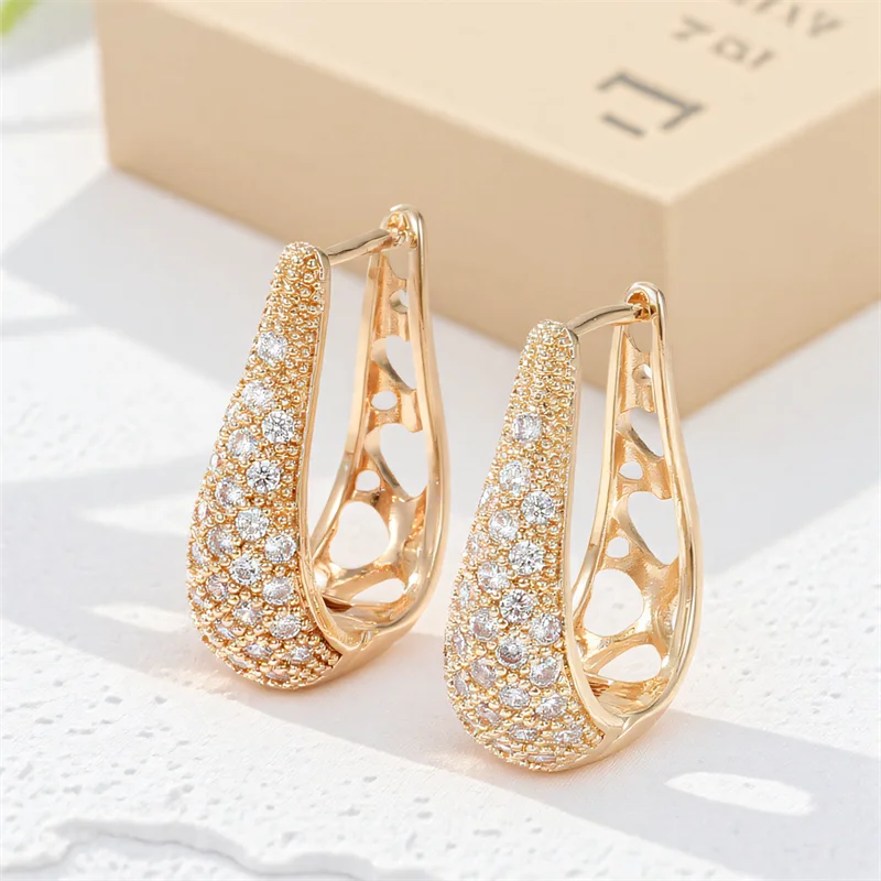 Brincos de argola redondos de cristal verde para mulheres, vintage, cor dourada, arco-íris, zircônia, fivela de orelha, joias de casamento, presente de dia das mães