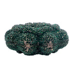 Novo design de luxo em forma de flor superfície diamante incrustado material de metal bolsa de noite feminina embreagem