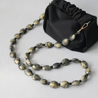 Nova Moda Mulher Saco Acessório Destacável Vintage Grey Bead Cadeia Acrílico Bag Corda Strap Mulheres Bolsa Ombro Handle Chains