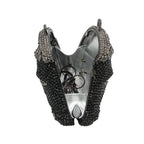 Boutique de fgg cabeça de cavalo dourado feminino cristal noite bolsa e bolsa festa casamento minaudiere animal strass saco embreagem