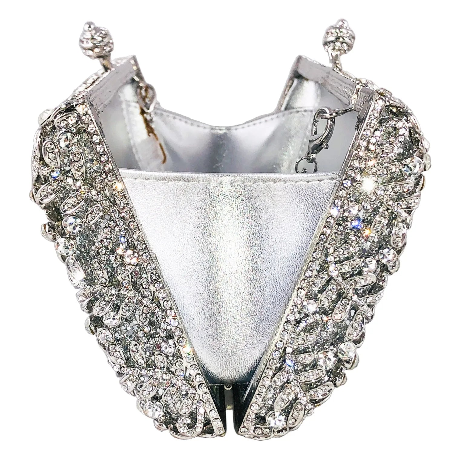 Boutique de fgg mulheres flor sacos de noite prata cristal embreagem bolsas nupcial festa casamento strass minaudiere bolsas