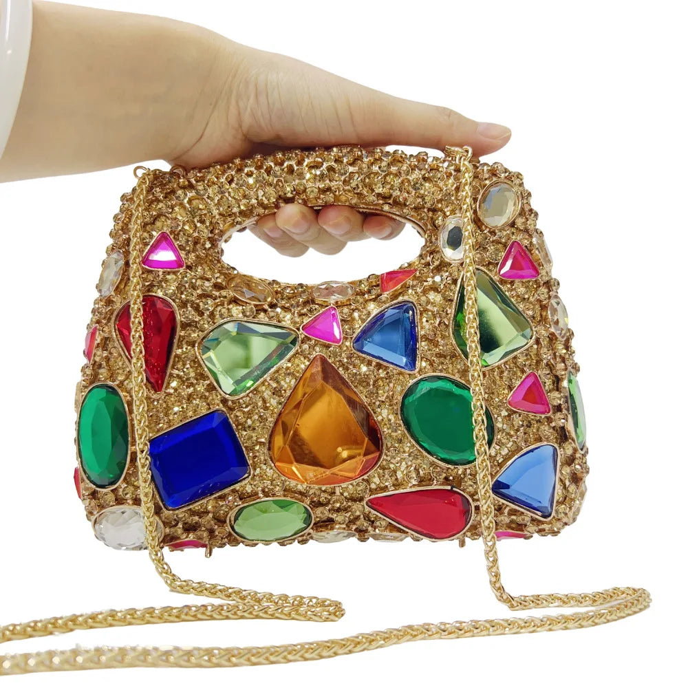 Mais novo saco de embreagem cristal strass noite bolsa fino ajuste para telefone/cartões feminino minimalista bolsa ombro luxo festa saco