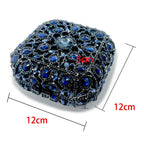 Feminino maquiagem mini caso de luxo designer bolsas cristal vidro banquete sacos strass jantar bolsa embreagem sacos festa do vintage