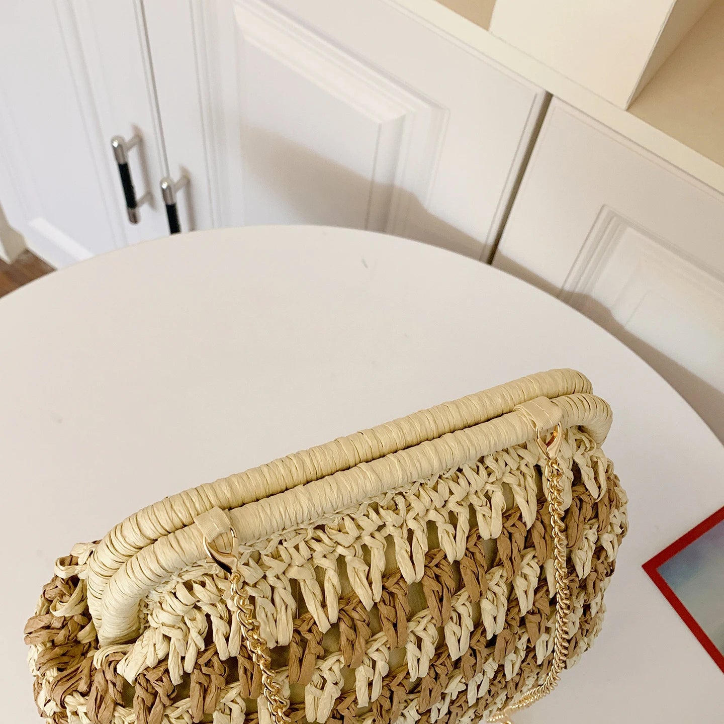 Moda a céu aberto malha sacos de ombro para mulheres elegante trançado fecho design leve crossbody bolsa verão praia tote bolsa