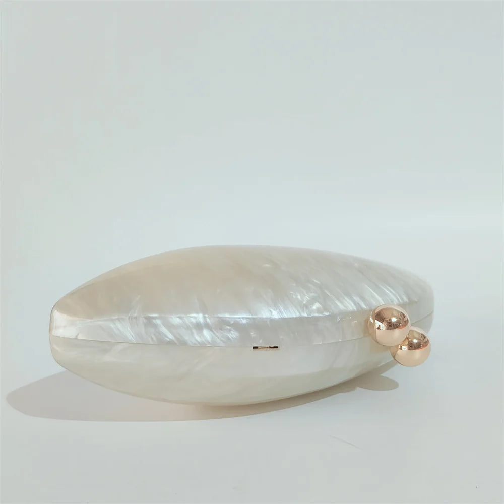 Pérola de mármore bege feminino designer festa à noite bonito feminino ovo bolsa azul atacado senhora acrílico escudo forma saco embreagem