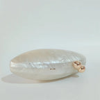 Pérola de mármore bege feminino designer festa à noite bonito feminino ovo bolsa azul atacado senhora acrílico escudo forma saco embreagem