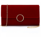 Bolsa de noite retrô de veludo para mulheres, pequena, sólida, dia, bolsas e bolsas, corrente de casamento, bolsa de ombro, jantar, carteira
