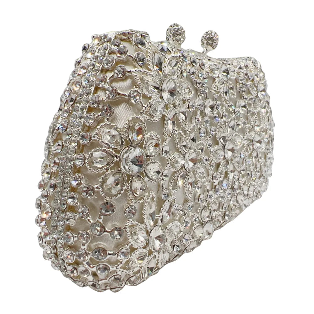 Bolsa de diamante de luxo de alta qualidade, festa de casamento de diamante, bolsa, bolsa de noite, embreagem de cristal