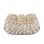 Clutch Metal Dama Cristal