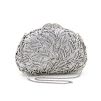 2025 venda quente dendritic cristal diamante-cravejado bolsa brilhante saco de noite dourado para mulher
