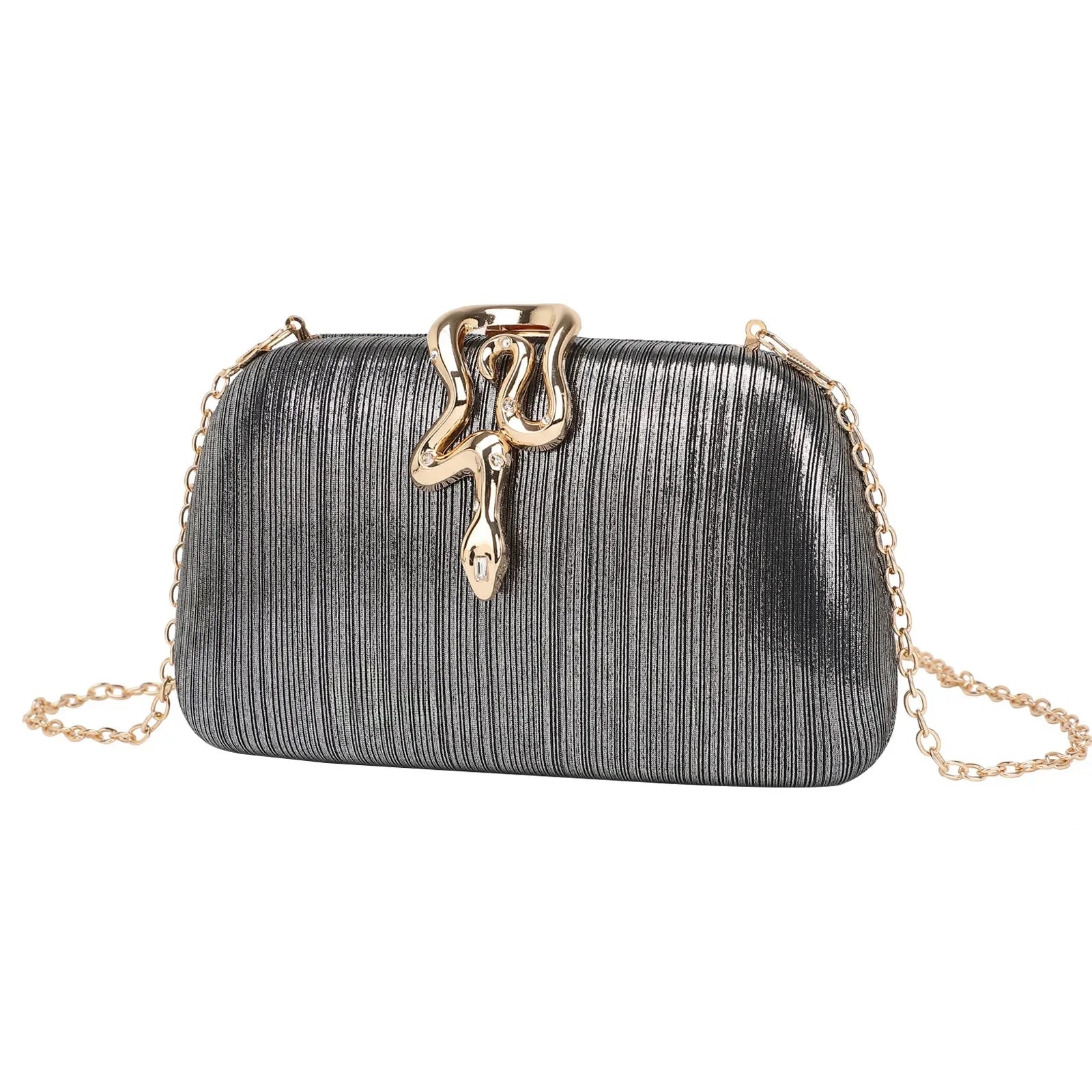 Moda cobra bloqueio saco de embreagem versátil festa noite bolsa vestido código saco crossbody para todas as ocasiões