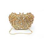 Ab mulheres bolsas de noite ouro metal luxo senhora diamante bolsas bolsa cocktail garras jantar baile cristal embreagem strass