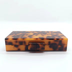 Marca de luxo bolsa embreagem do vintage âmbar leopardo impressão padrão acrílico saco elegante senhora festa casamento corrente sacos ombro carteiras