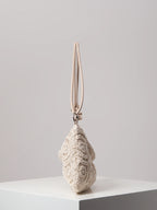 Sacolas de ombro de tricô oco com padrão para mulheres, bolsas de praia boho para mulheres, roupas de férias, bolsa de guê (padrão aleatório)