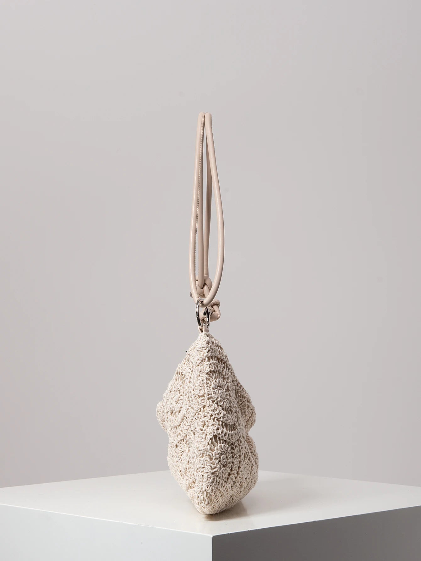 Sacolas de ombro de tricô oco com padrão para mulheres, bolsas de praia boho para mulheres, roupas de férias, bolsa de guê (padrão aleatório)