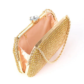 Diamantes sacos de noite para mulheres, prata e ouro, bolsas de ombro luxuosas, banquete de casamento, bolsa de embreagem