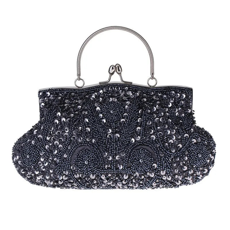 Bolsa de design de lantejoulas para mulheres, grande capacidade, portátil, frisada, bolsa de casamento, acessórios de moda