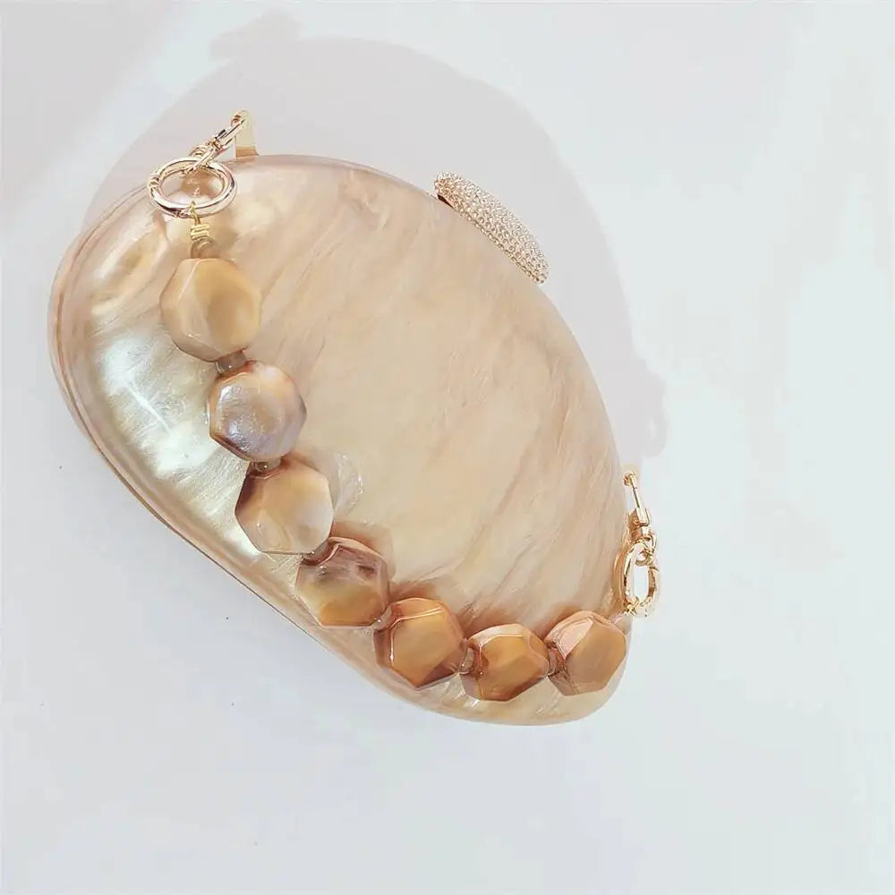 Oval areia nu pérola acrílico caixa feminina saco do mensageiro bolsa de casamento europeu elegante noite bonito verão pro casual saco embreagem