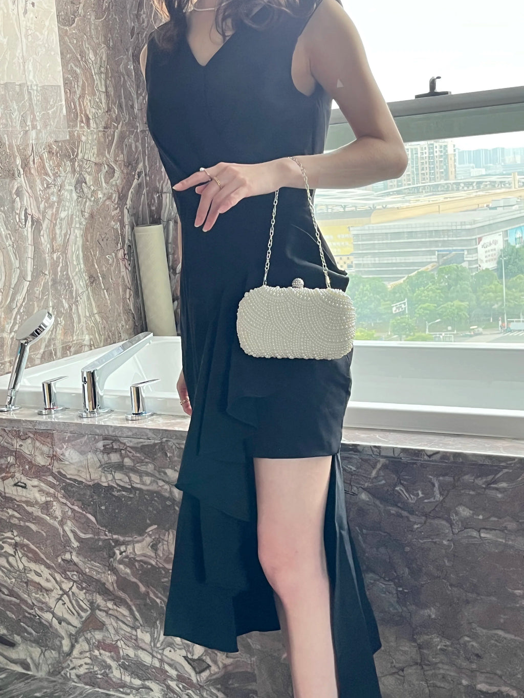 Estilo retro luxuoso designer saco de jantar pérola moda practicaldecoration bolsa feminina festa forma onda saco noite