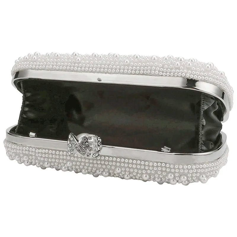 Bolsas de noite femininas pérola frisado bolsa embreagem casamento nupcial garras festa baile senhora crossbody bolsa ombro