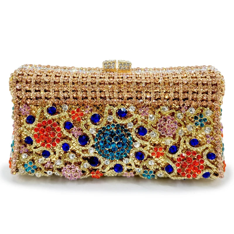 Bolsa feminina feita à mão de cristal, bolsa de mão para noite, vintage, banquete, festa de casamento, designer, elegante, vestido, presente