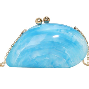 Bolsa de mão de noite acrílica em formato irregular, bolsa de mão luxuosa brilhante para mulheres, bolsa para vestido de festa de coquetel