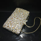 Diamante vazio metal cristal jantar saco diamante embreagem diamante brilhante cristal-incrustado noite saco de embreagem cartera de fiesta