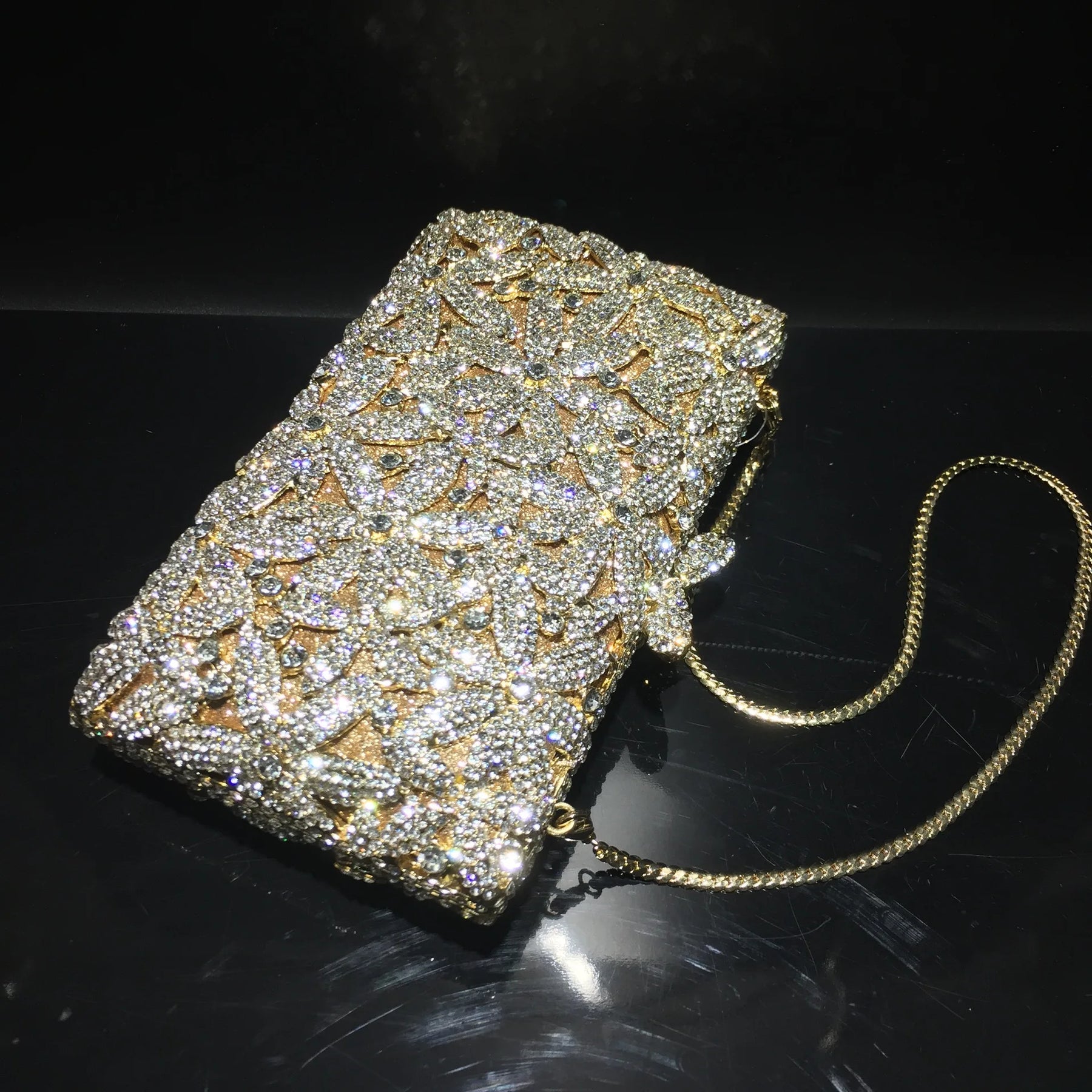 Diamante vazio metal cristal jantar saco diamante embreagem diamante brilhante cristal-incrustado noite saco de embreagem cartera de fiesta