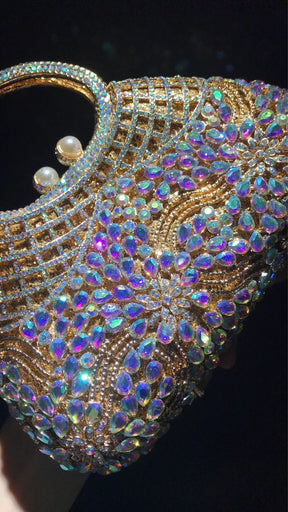 Bolsa de jantar de diamante grande capacidade ombro crossbody oco strass bolsa feminina banquete bolsa de embreagem