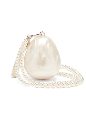 Mini bolsa de pérola crossbody colar de contas bolsa de ombro ovo noite moda totebag feminino mão senhora bolsas de telefone pequena mulher
