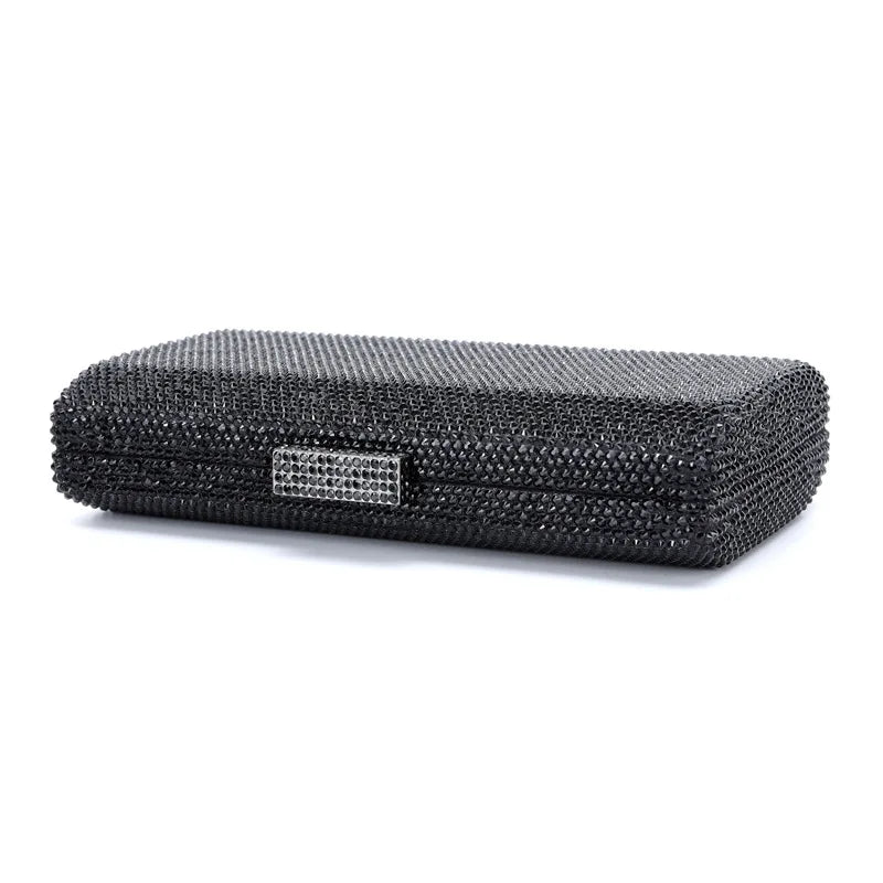 Bolsa de Noite Diamante, Clutch de Casamento, Bolsa de Mão Metálica para Mulheres, Bolsas com Strass, Minaudiere para Festa de Casamento