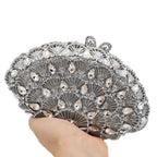 Boutique de fgg luz azul cristal sacos de embreagem para mulheres pavão noite bolsa nupcial casamento strass minaudiere bolsas saco