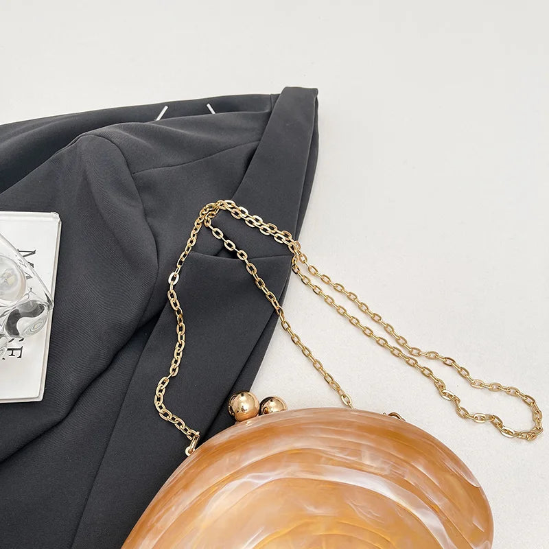 Bolsa de mão de noite acrílica em formato irregular, bolsa de mão luxuosa brilhante para mulheres, bolsa para vestido de festa de coquetel