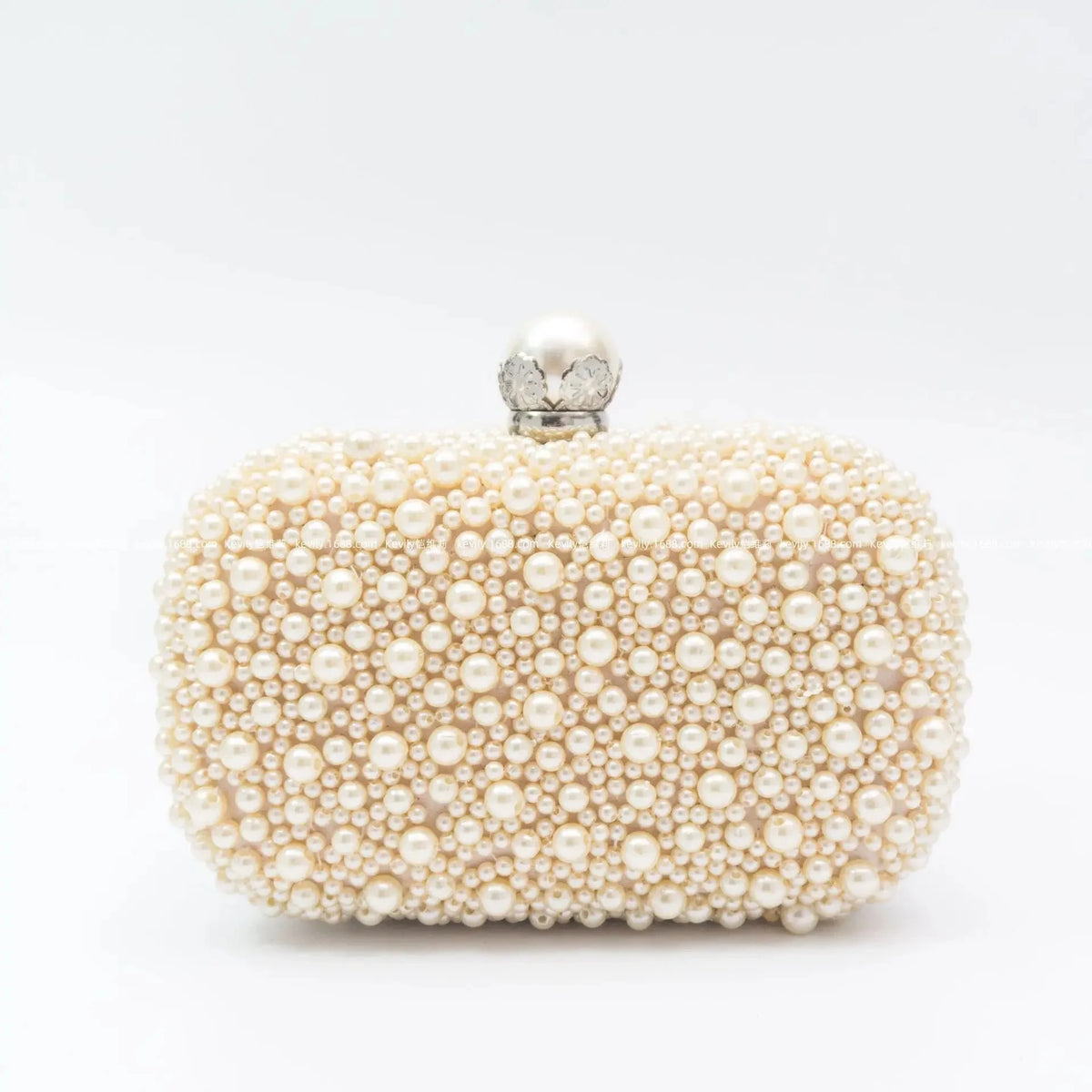 Keweli cor pura grânulo bordado pérola saco de noite portátil doce elegante fibra poliéster dureza compartimento interior