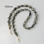 Nova Moda Mulher Saco Acessório Destacável Vintage Grey Bead Cadeia Acrílico Bag Corda Strap Mulheres Bolsa Ombro Handle Chains