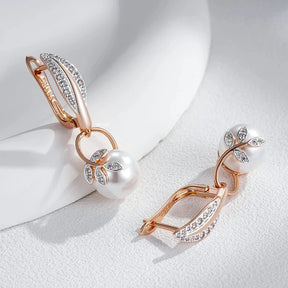 Brincos Veneza Pérola com Zircônia
