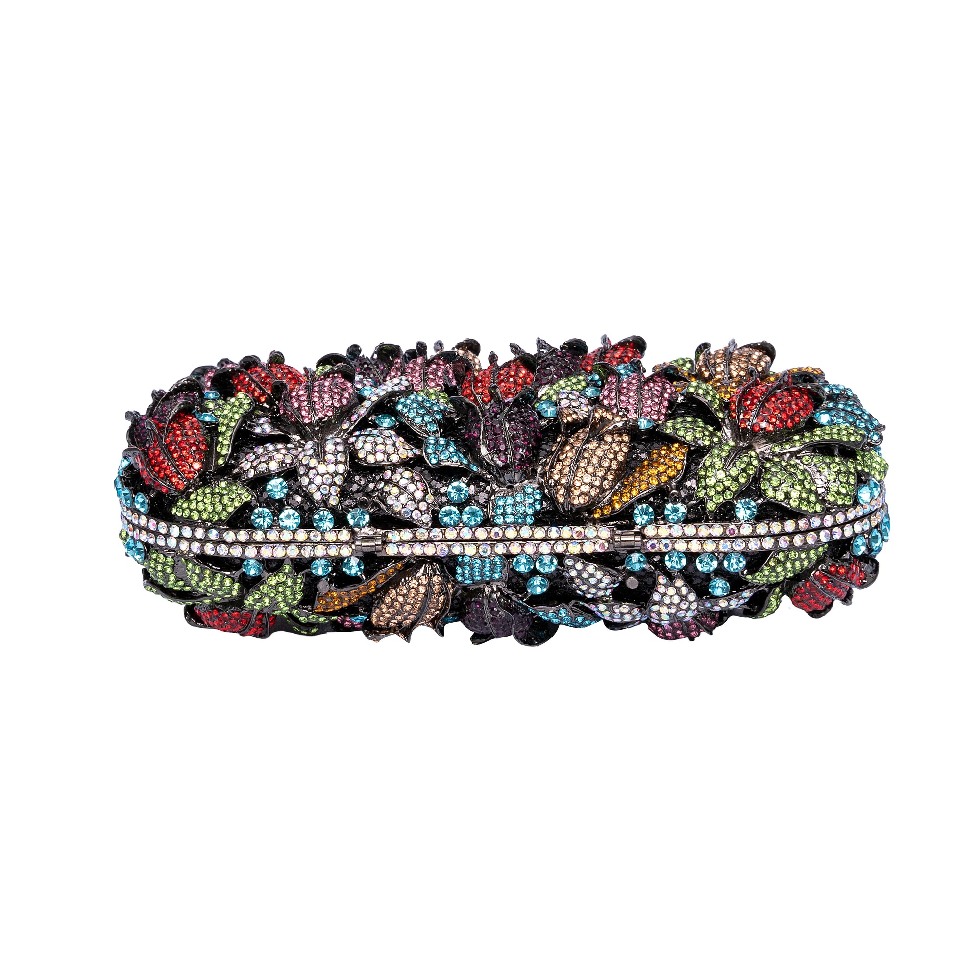 Luxo oco para fora das mulheres flor sacos de noite cristal embreagem casamento pedra bolsa e bolsa festa nupcial jantar minaudiere saco