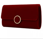 Bolsa de noite retrô de veludo para mulheres, pequena, sólida, dia, bolsas e bolsas, corrente de casamento, bolsa de ombro, jantar, carteira
