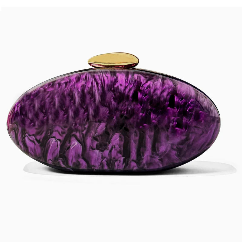 Nova moda acrílico brilhante jantar saco de mão saco de ombro em forma de ovo de ganso crossbody saco