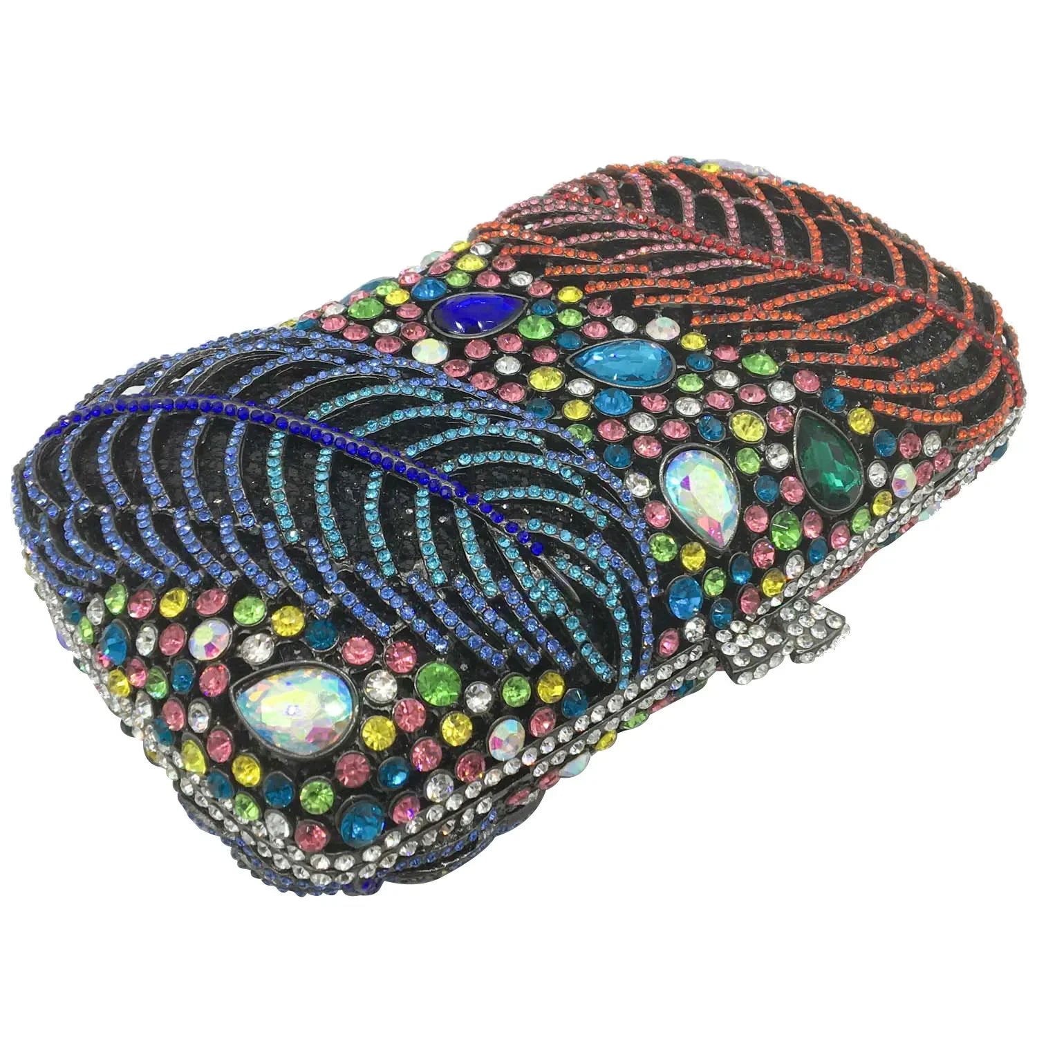 Boutique de fgg roxo cristal noite sacos embreagem feminino formal festa folha strass bolsas nupcial casamento minaudiere bolsa