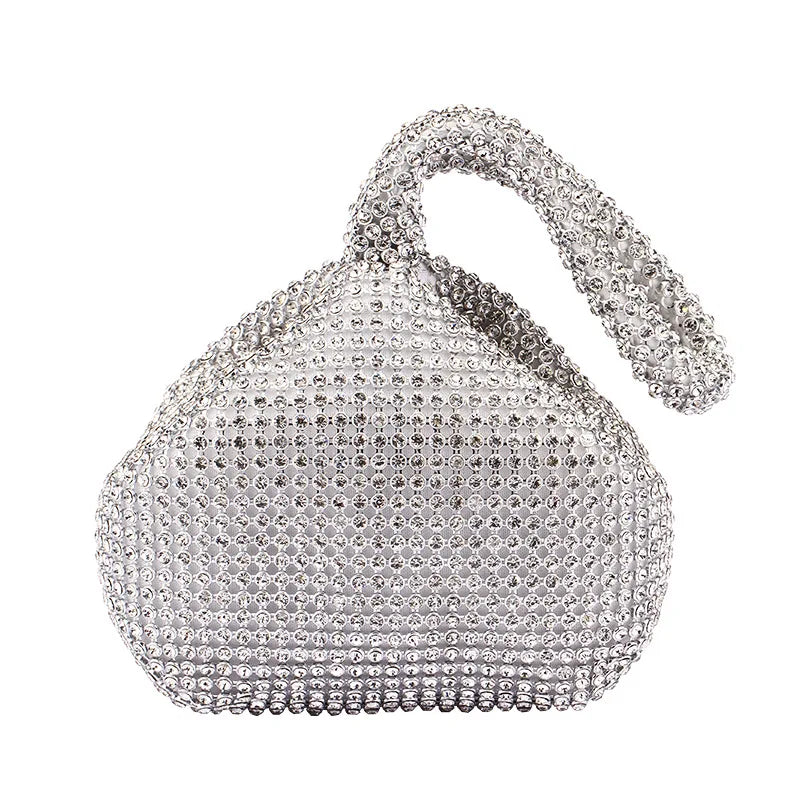 Strass macios pequenos sacos de noite diamantes dia embreagem zíper bolso bolsa de dinheiro com preto ouro prata sacos