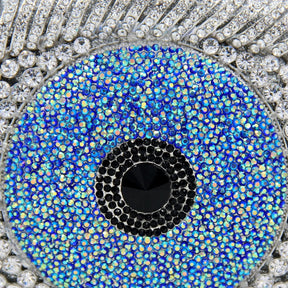 Bolsa Clutch Metal Cristal Olho Grego