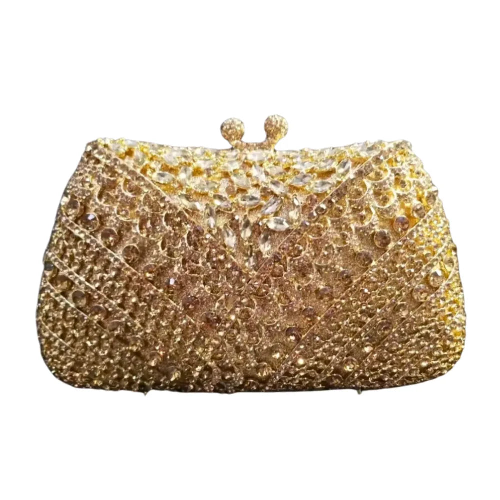 Forma de renda Y de luxo de alta qualidade, festa de casamento de diamante, sacola, bolsa de noite, embreagem de cristal