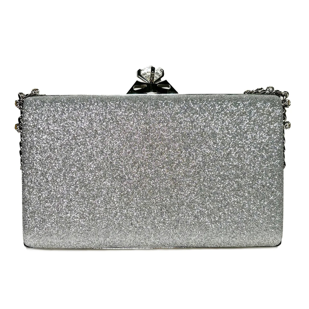 Bolsa de ombro feminina com diamante brilhante, bolsa de ombro para festa à noite, alça única, bolsa de casamento brilhante, versátil, material rígido