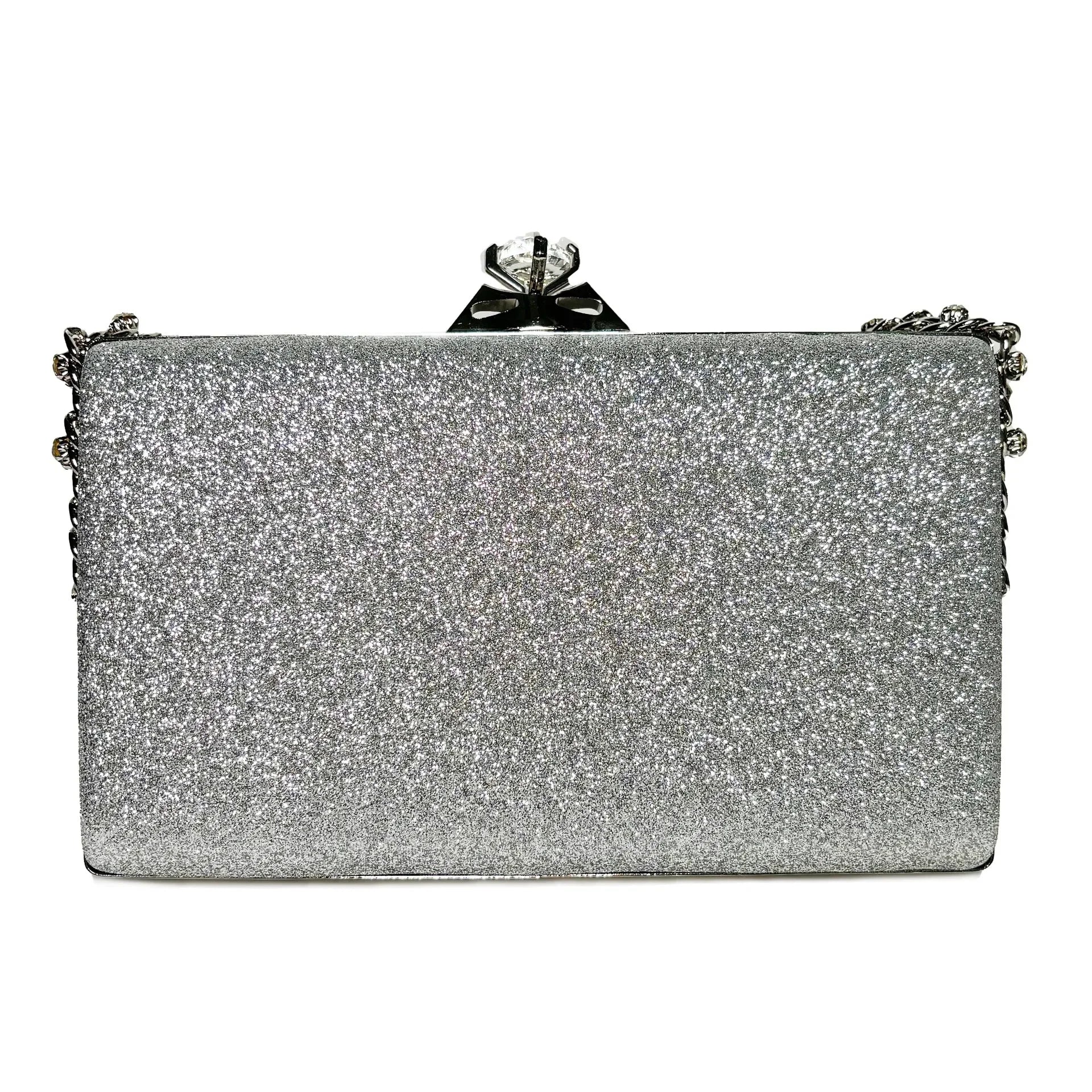 Bolsa de ombro feminina com diamante brilhante, bolsa de ombro para festa à noite, alça única, bolsa de casamento brilhante, versátil, material rígido