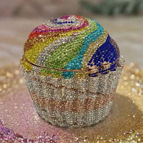 Senhoras bolsa de embreagem noite senhoras festa casamento bonito copo papel colorido azul escuro grande bolo strass cristal embreagem saco noite