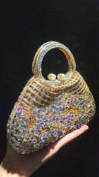 Bolsa de jantar de diamante grande capacidade ombro crossbody oco strass bolsa feminina banquete bolsa de embreagem