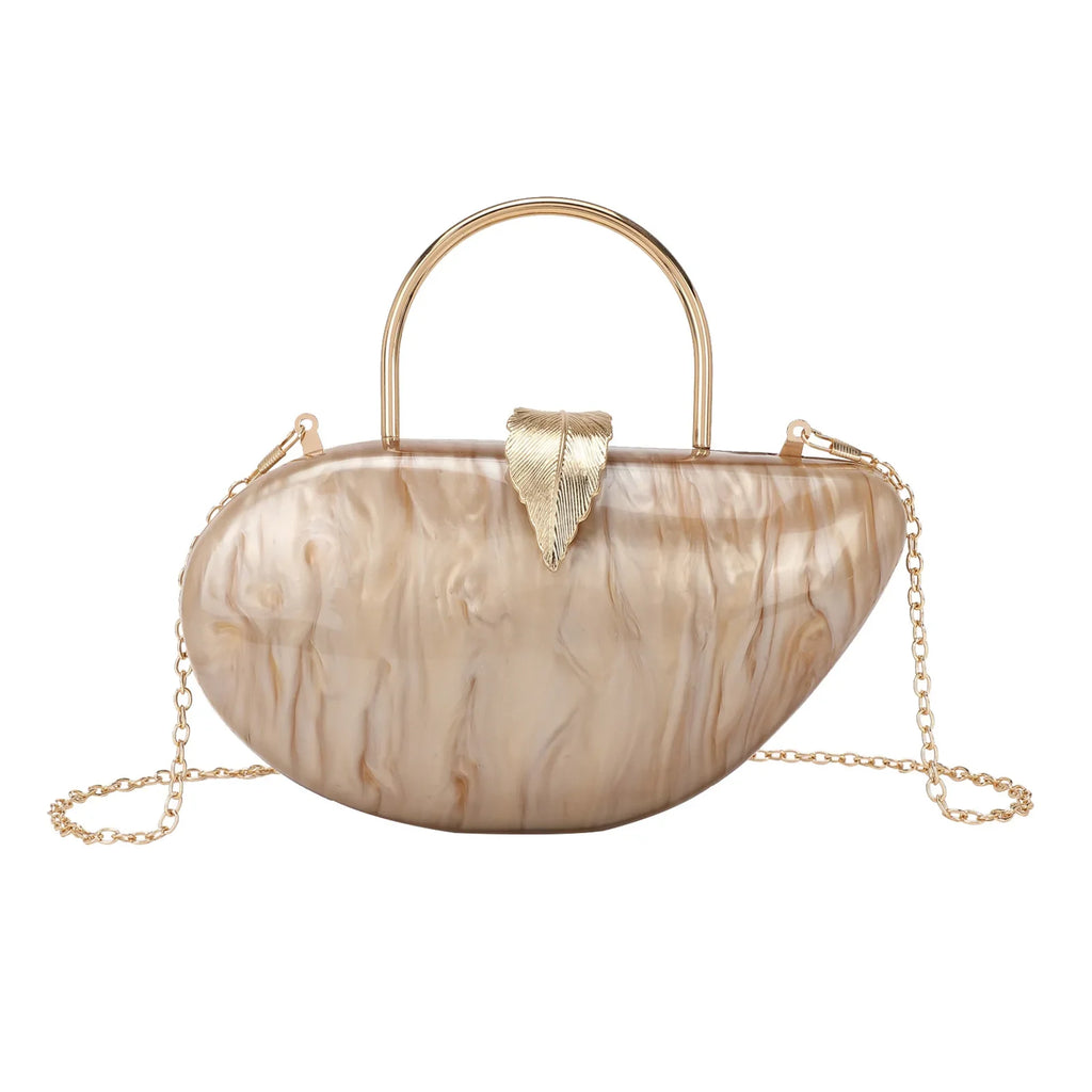 Moda acrílico folha bloqueio saco de embreagem jantar feminino bolsa de ombro elegante acrílico bloqueio fivela versátil saco de noite