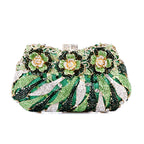 Clutch Metal Dama Cristal