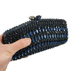 Boutique De Fgg-Embreagem De Cristal Azul Marinho Para Mulheres, Bolsas De Noite, Bolsas De Strass De Noiva, Bolsas De Festa De Casamento